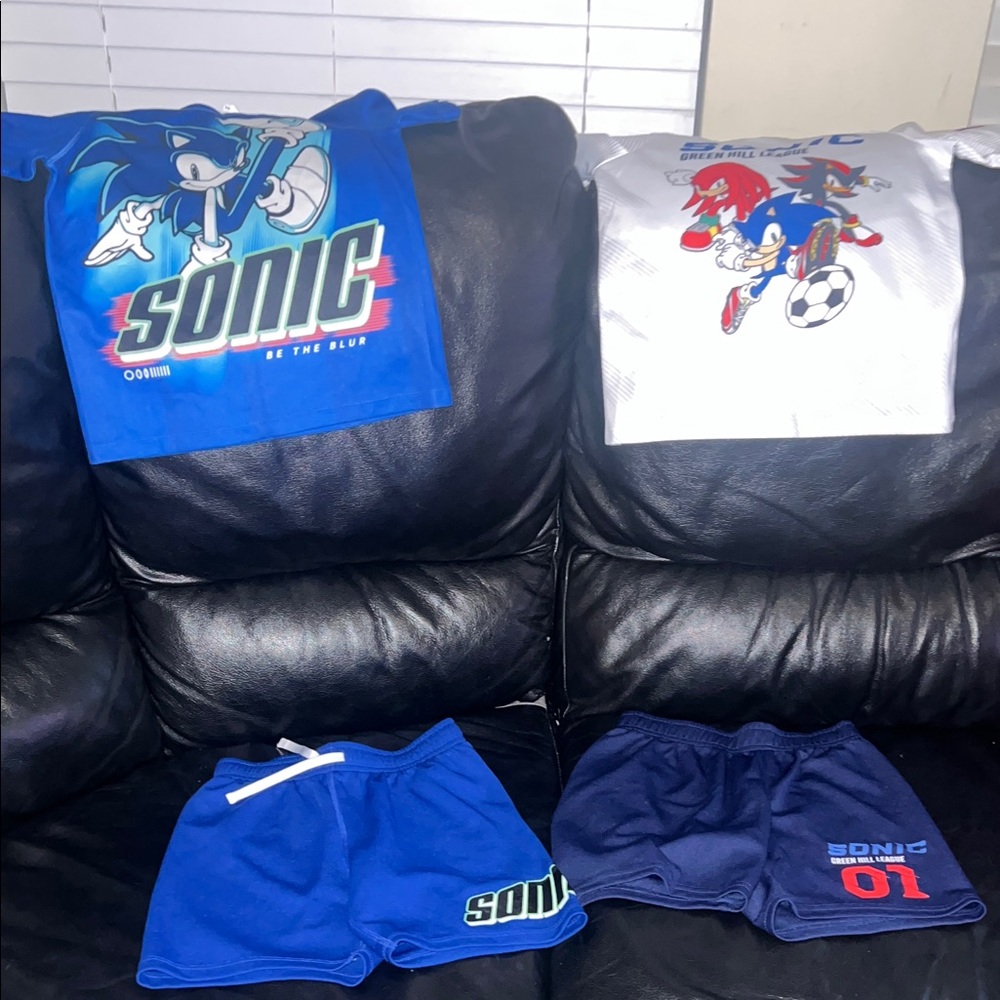 H&M Sonic Kids Matching Set - Blue and White